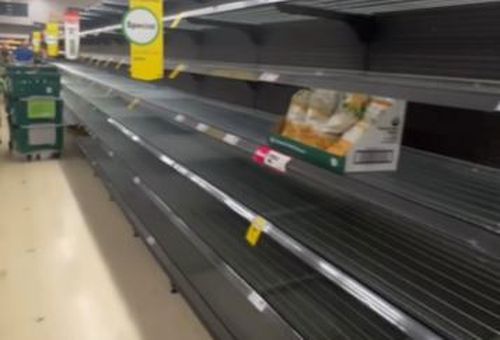 Empty shelves in Cairns after floods