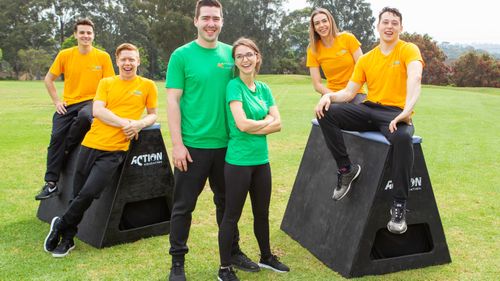 Young couple launch anti-bullying program that combines comedy, acrobatics and parkour to engage students in conversations about bullying in school. 