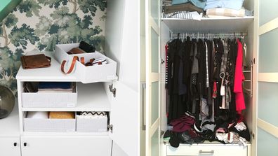 Tips and tricks for organising your wardrobe when you're short on space