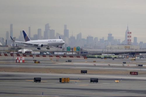 Flights into the three major airports are delayed this morning by an average of 41 minutes, according to the FAA.