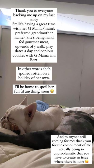 Olivia Frazer MAFS shamed holiday dogs stella