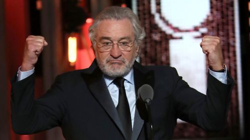 De Niro, a staunch Trump opponent, dropped a couple of F-bombs heard clearly by the Radio City Music crowd last night. Picture: AP