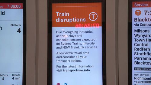 Sydney train chaos industrial action