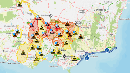 As of 5am there are 60 flood warnings in place across Victoria. 
