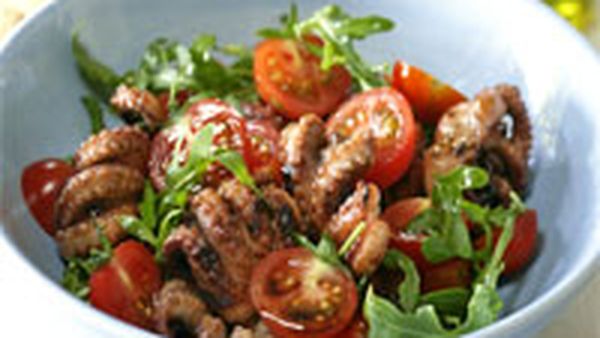 Grilled octopus salad