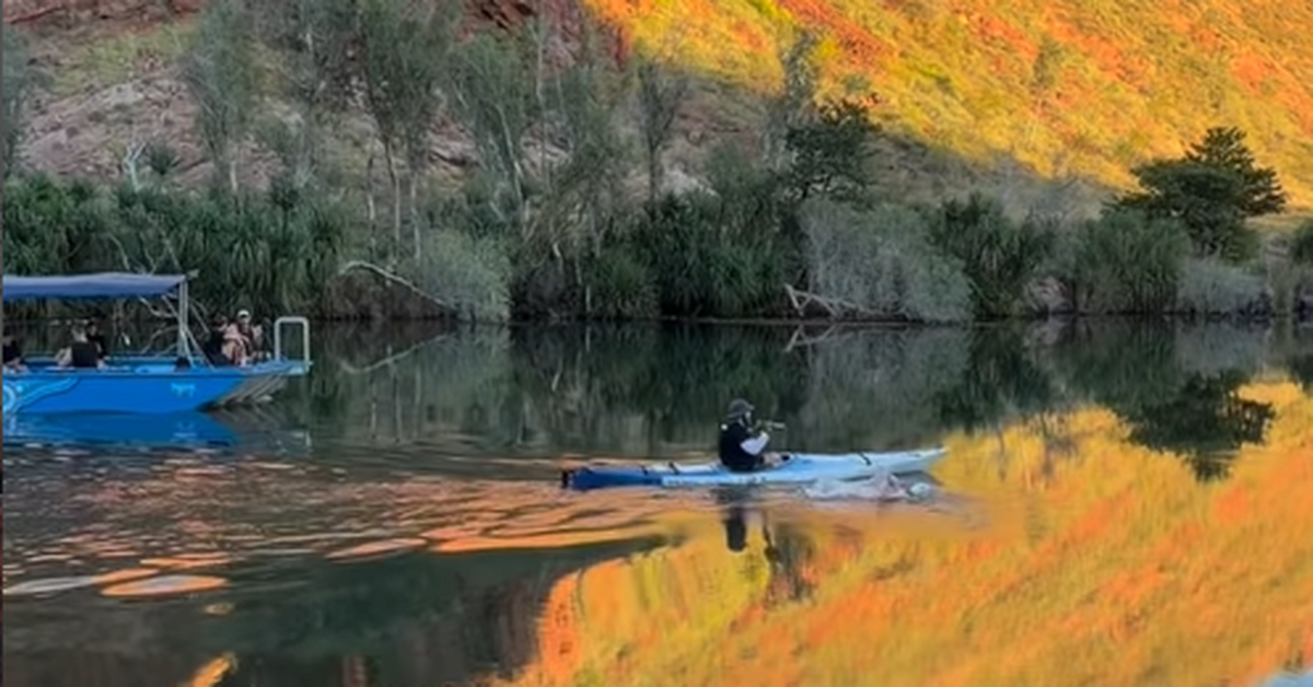 Swimmer attempts record swim in river with large croc population