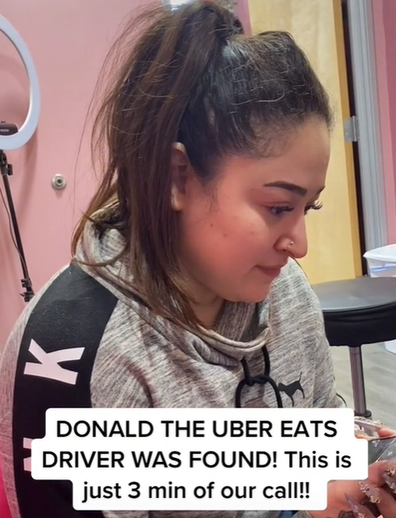 Sweet Uber Eats driver phone
