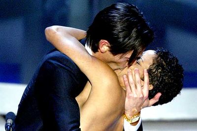 <B>The Oscar:</B> Best Actor for <I>The Pianist</I>, at the 75th Academy Awards (2003).<br/><br/><B>The speech:</B> Sometimes words just aren't enough. As Brody accepted the award from Halle Berry, he went in for a hug, and then unexpectedly dived in for a steamy kiss as well!<br/><br/><B>Worst bit:</B> "I bet they didn't tell you that was in the gift bag!"