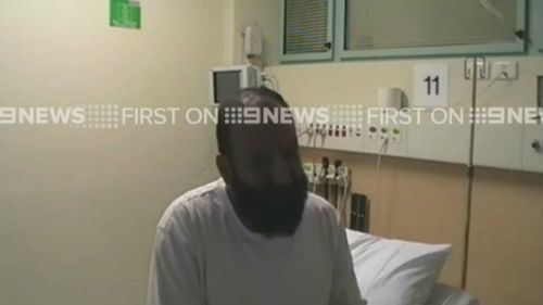 Man Monis in his police interview. (9NEWS)