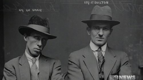 Mugshots of Sydney's criminal class post WW1 are on display. (9NEWS)