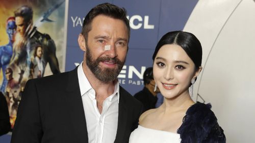 Fan Bingbing with Hugh Jackman at the Premiere of 'X-Men: Days of Future Past' in New York City. 2014.