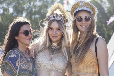 <p>Byron Bay music festival Splendour In The Grass is doing its best to become the super chilled Australian version of Glastonbury and <a href="http://style.nine.com.au/2017/04/24/12/26/style_best-looks-from-coachella-2017" target="_blank">Coachella</a> but an eclectic approach to street style this weekend demonstrated some differences.</p>
<p>While Coachella delivers a watered down version of Burning Man chic and Glastonbury offers cool girls such as Kate Moss and Alexa Chung in wellies, Splendour was a mish mash of Boho prints and vintage finds. You can almost smell the mothballs from the images.</p>
<p>Seventies flares, furry jackets, sheer black dresses and nana knickers were the order of the day, with people choosing nostalgia over nowness.&nbsp;</p>
<p>See some hits and some looks that were definitely off-key.</p>