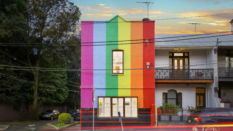 You'll never guess the interiors of this 'Pride' home in Sydney's Enmore.