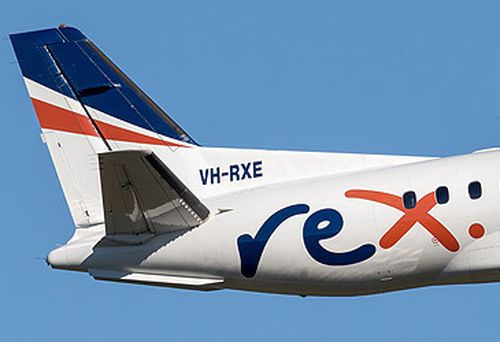 Tail section of Rex Airlines passenger aircraft (Getty)