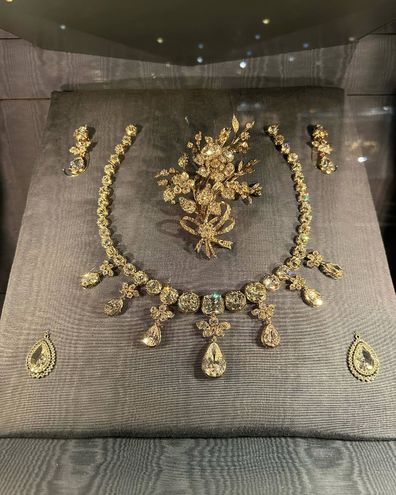 The Brilliant Danish Crown Jewels on display.
