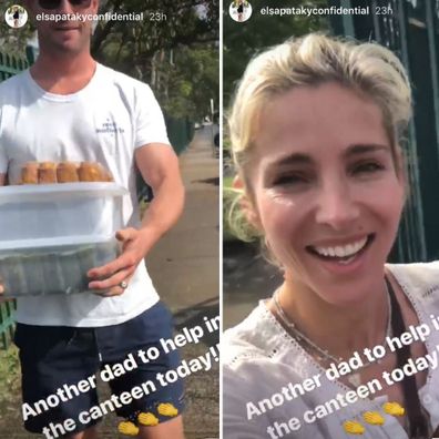 Chris Hemsworth and Elsa Pataky on canteen duty