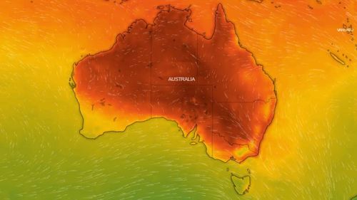 The heatwave is bearing down upon much of Australia's heavily-populated east coast.