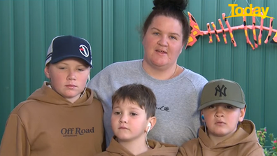 Ms Ward and her three boys are now searching for a rental.