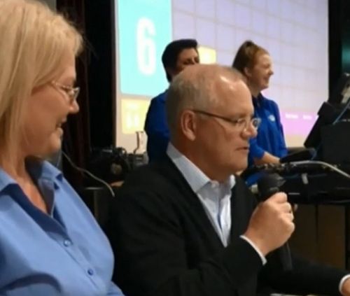 190412 Federal election 2019 Scott Morrison heckled western Sydney bingo