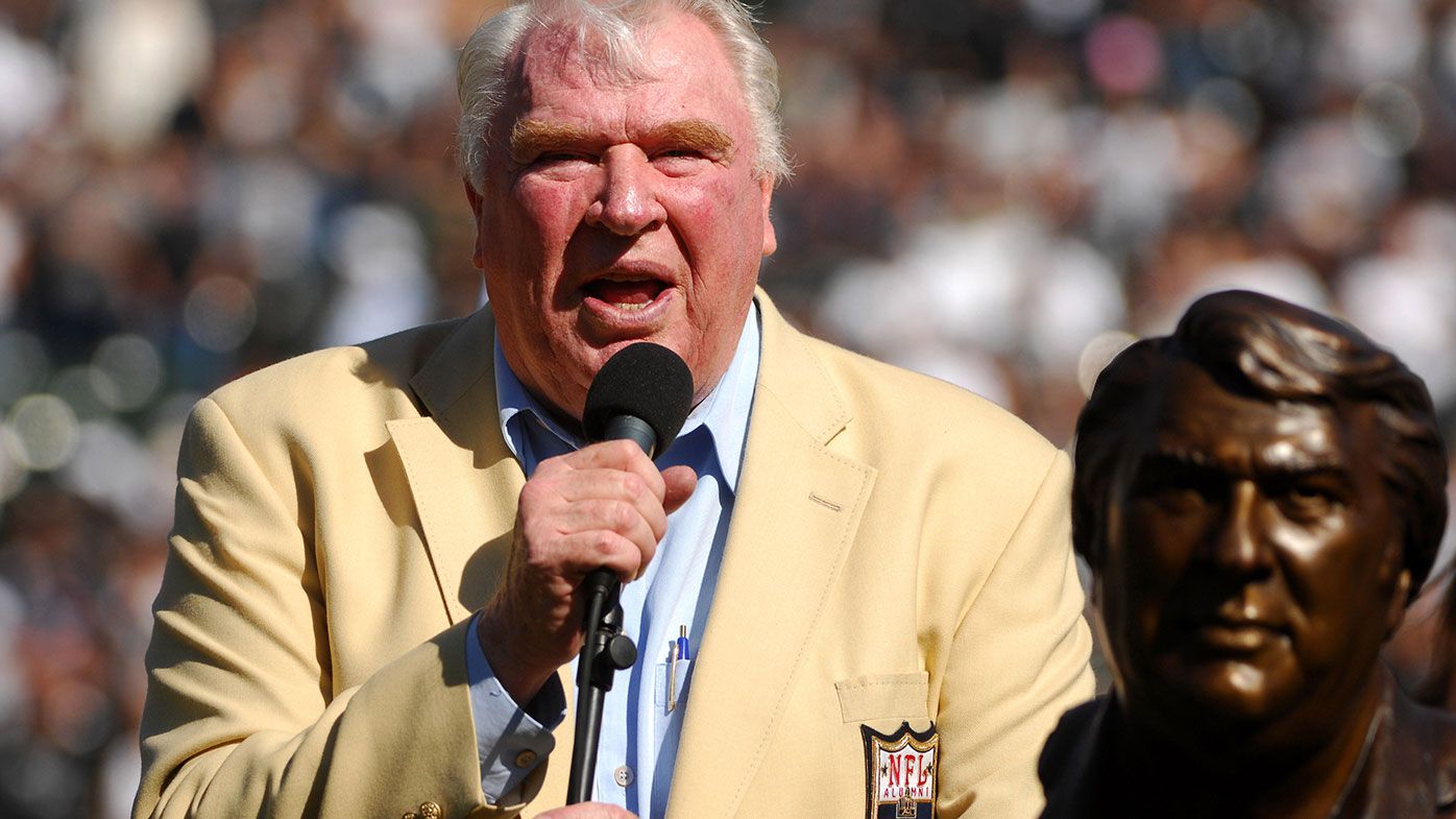 John Madden his honored during a pregame ceremony for his induction into the Pro Football Hall of Fame at McAfee Coliseum in Oakland, Calf. on Sunday, October 22, 2006