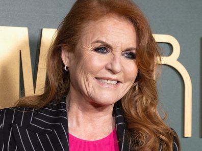 Sarah Ferguson arrives at the UK premiere of "Marlowe" on March 16, 2023 in London.
