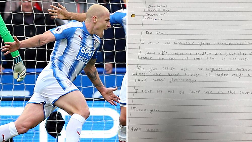 Huddersfield Town fan writes touching letter to club about his favourite player Aaron Mooy