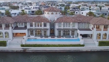 An island home off the Gold Coast is expected to sell for  $50 million. 