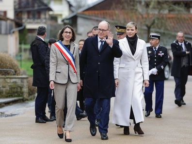 Prince Albert and Princess Charlene of Monaco arrive in Alsace, France.