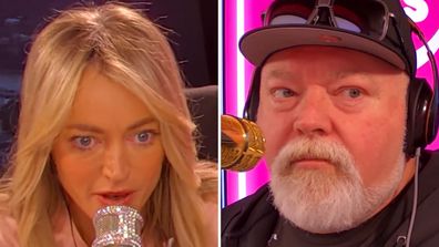 Henderson, along with co-host Kyle Sandilands, said Hassos "dropped the bombshell" on them just seconds before going to air.
