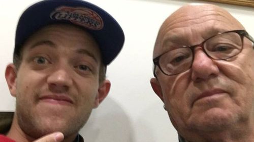 Rock star Angry Anderson with his son Liam Anderson, who was killed over the weekend in Sydney.