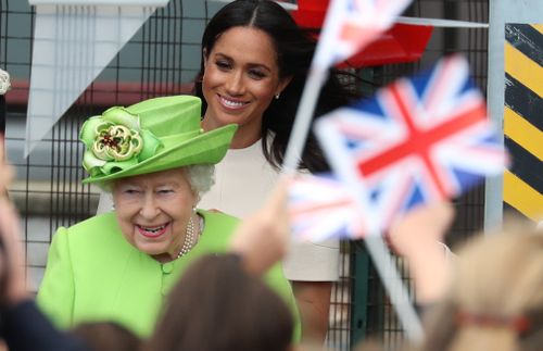 It's the first time Meghan went on a royal trip without Prince Harry. Picture: Getty