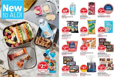 The discount retailer is selling lunchboxes as well as treats to go in them.