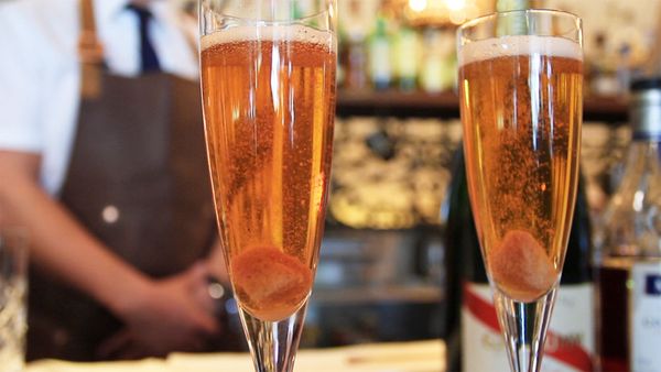 Easy classic Champagne cocktail recipe. Image: 9Kitchen