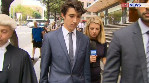 Jarrod Hoffman leaves court today. (9NEWS)