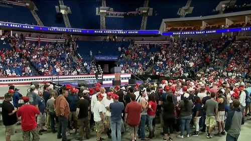 Trump campaign officials had said prior to the event that demand far outstripped the capacity of the venue.