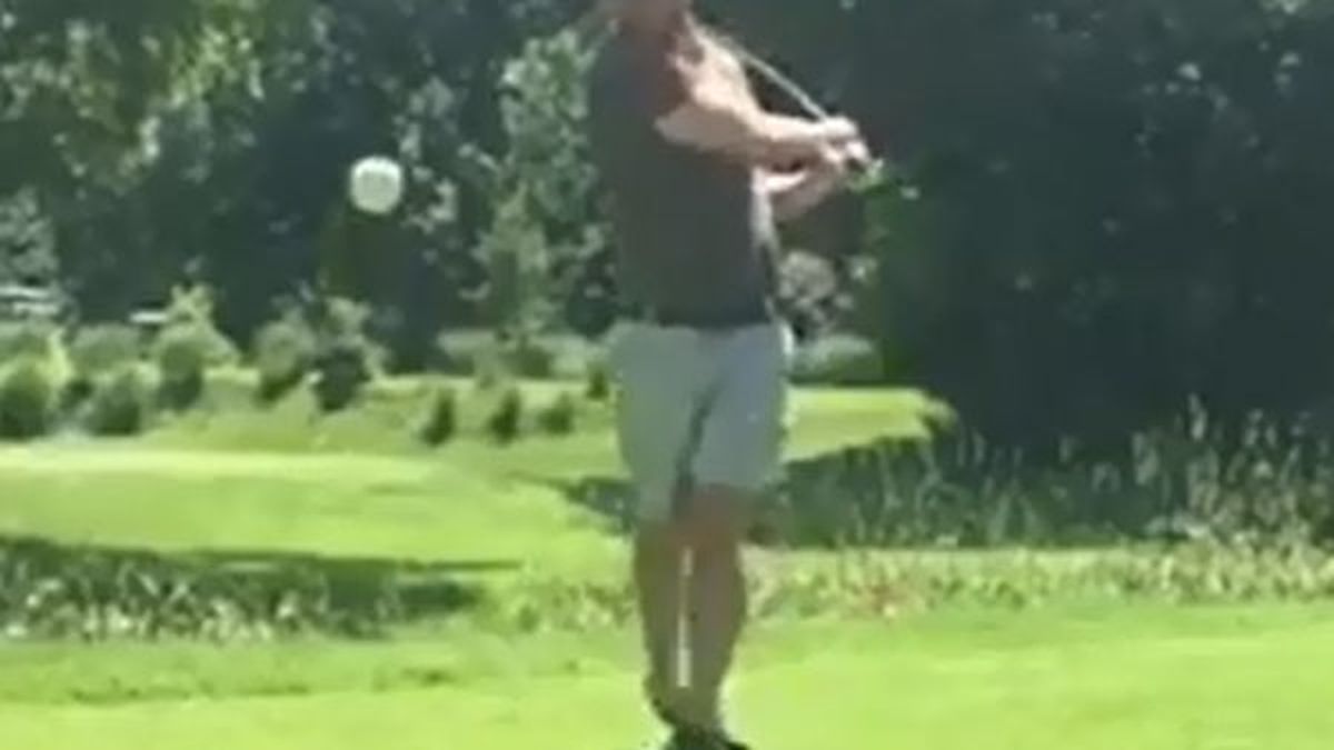 Happy Gilmore' Swing Nearly Takes Out Cameraman - Nine Wide World Of Sports  - Golf