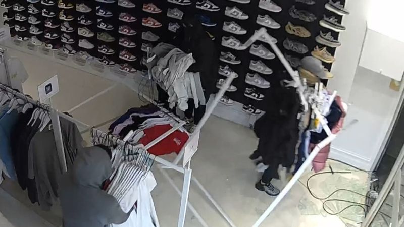 New CCTV shows robbers smashing their way into Melbourne business ...