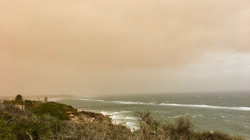 Adelaide dust storm skies Tuesday April 13