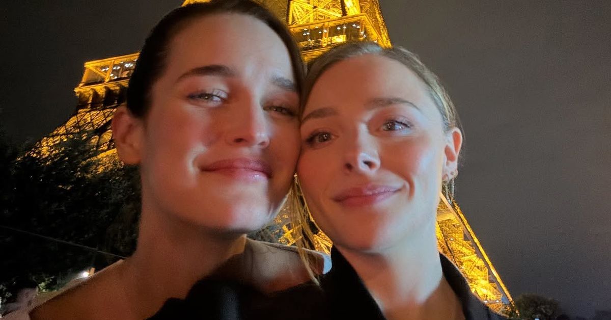 Chloe Grace Moretz wears blue to wed long-time girlfriend