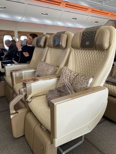 Emirates Sydney to Christchurch A380 premium economy class
