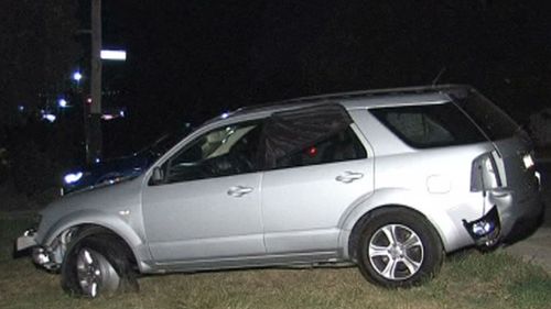 The car was abandoned on Wheyland Street, Willagee after crashing. (9NEWS)
