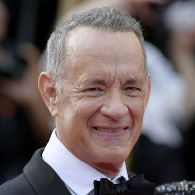 Tom Hanks attends the "Asteroid City" red carpet during the 76th annual Cannes film festival at Palais des Festivals on May 23, 2023 in Cannes, France 