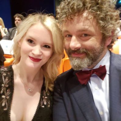 Anna Lundberg and Michael Sheen at the NYC premiere for Good Omens