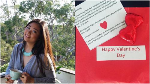 Woman delivers hand-written love notes to strangers on Valentine's Day