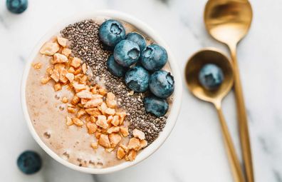 Healthy breakfast smoothie bowl