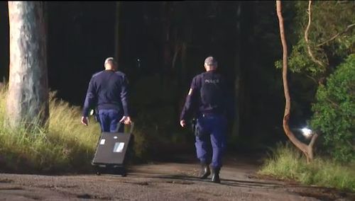 Police have been combing through bushland at Adamstown Heights after the girl, aged 11, was abducted and sexually assaulted. Picture: 9NEWS