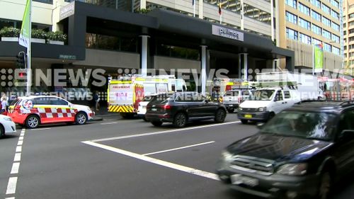 Up to 30 people are being treated after a hazardous chemical scare at the Pullman Sydney Hyde Park hotel. (9NEWS)