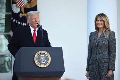 Donald and Melania Trump at the White House