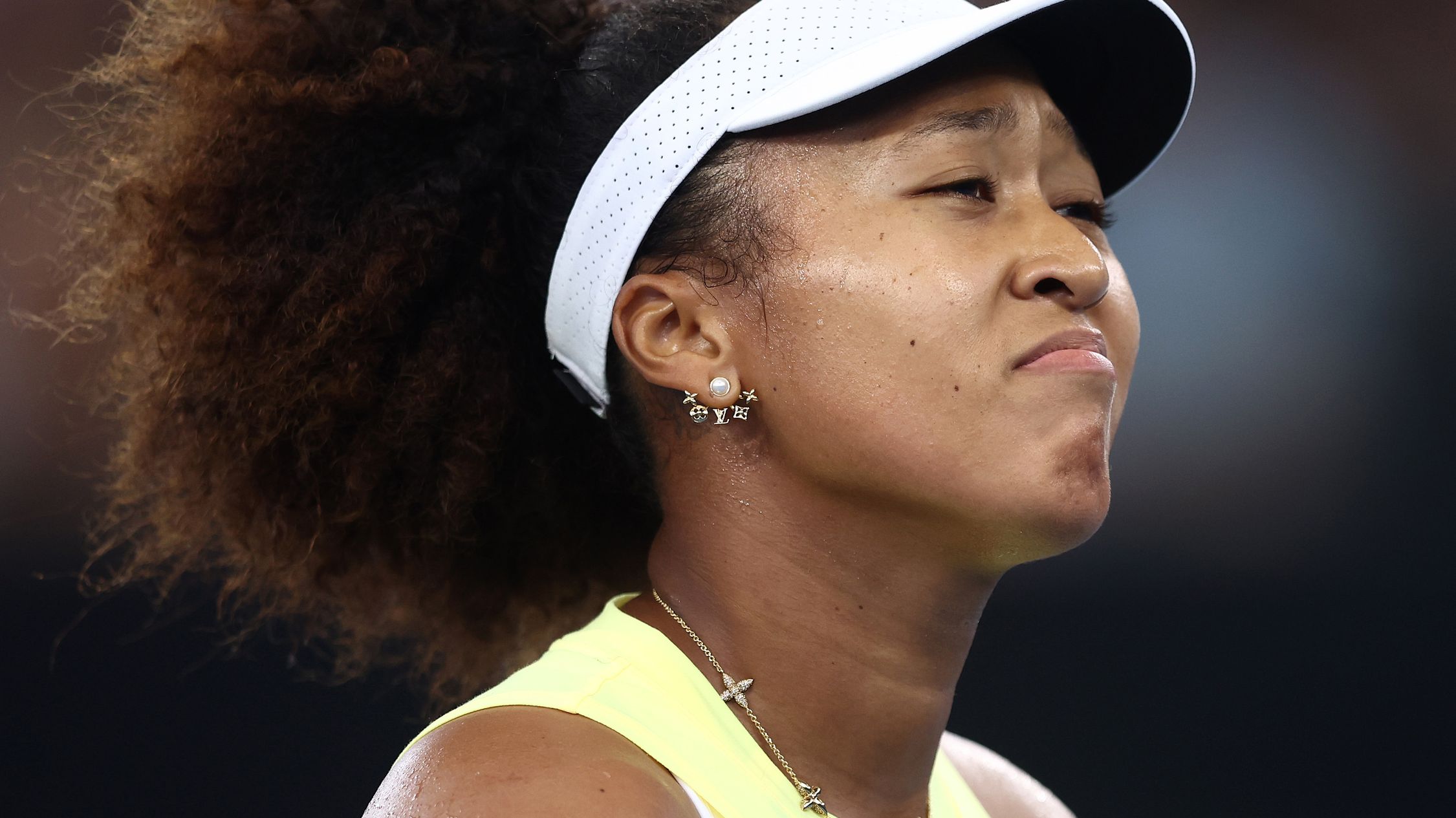 Naomi Osaka in action at the Brisbane International.