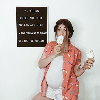 35 weeks and ice-cream cravings.